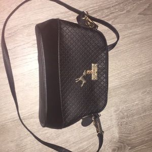 Black leather purse